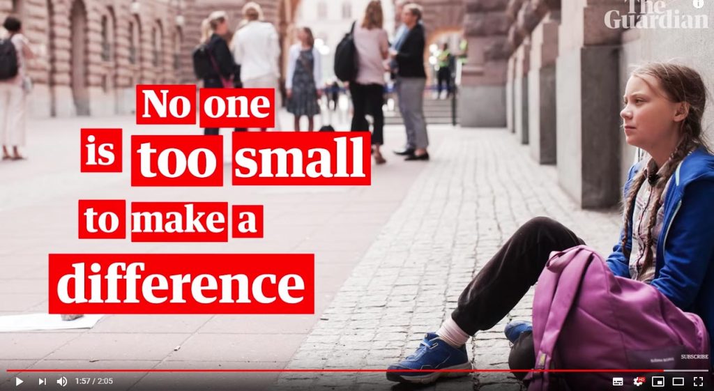 no one is too small to make a difference by greta thunberg
